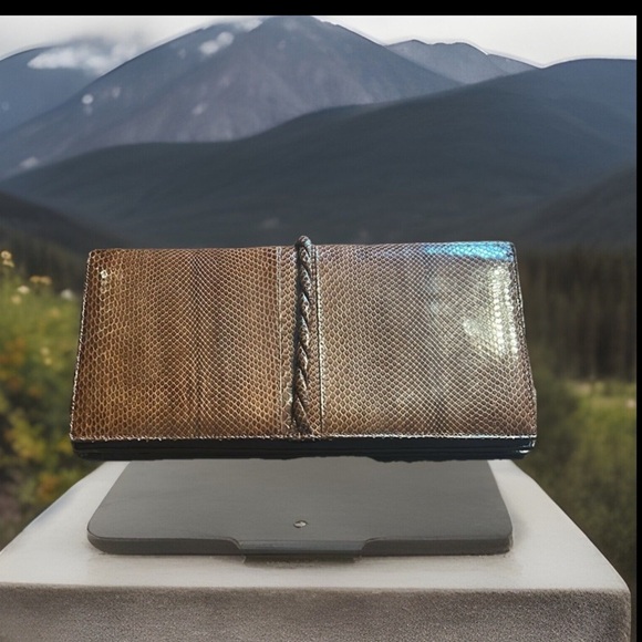 Vintage Genuine snake skin clutch made in Argentina - Picture 1 of 13